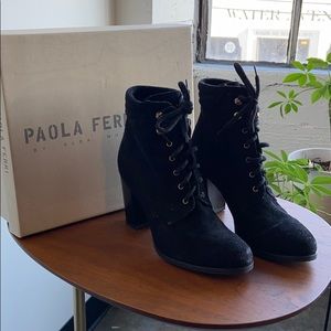 Paola Ferri Suede Lace Booties